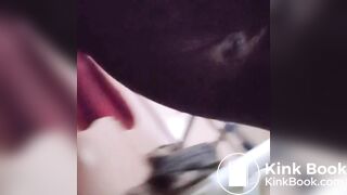 Thai girl diarrhea in legging at home