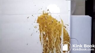 Spraying the wall with diarrhea..