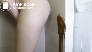 Spraying the wall with diarrhea..