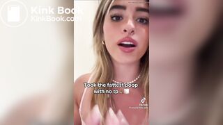 Girl just pooped a huge turd on TikTok