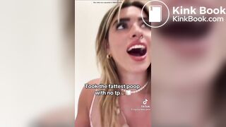Girl just pooped a huge turd on TikTok