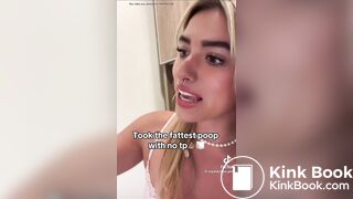 Girl just pooped a huge turd on TikTok