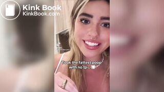 Girl just pooped a huge turd on TikTok