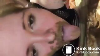 horny slut fucked with a shitty face