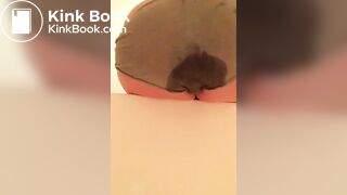 A poo in her grey undies..