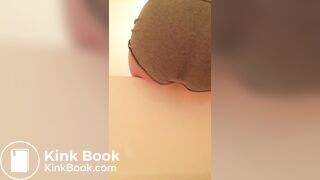 A poo in her grey undies..