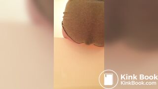 A poo in her grey undies..