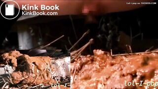 Unbelievable outdoor scat eating