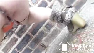 Sexy prego slut push huge log