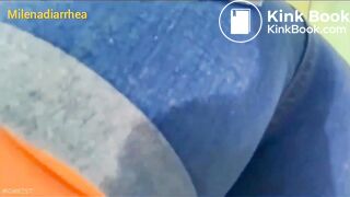 girl poops in shorts