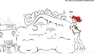 Girl vores and shits a bus!