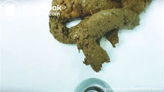 Large pile of turds in sink