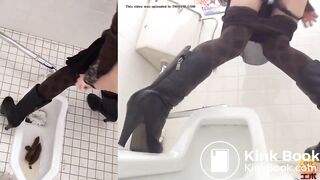 Japanese woman poops and moans