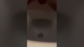 Girlfriend taking a big dump