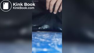 Thai girl short poop in bed room