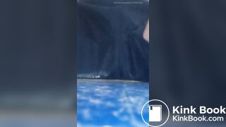 Thai girl short poop in bed room