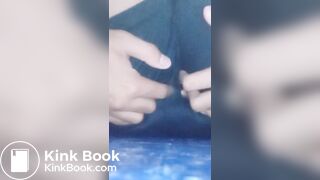 Thai girl short poop in bed room