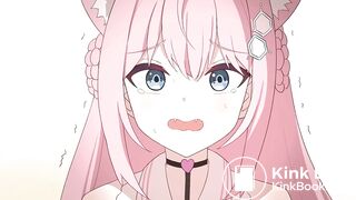 Cat girl soils her panties trying to get to the toilet