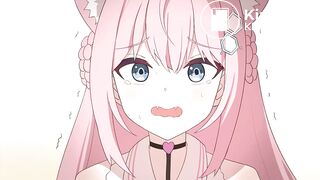 Cat girl soils her panties trying to get to the toilet