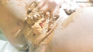 Scat play in a public toilet