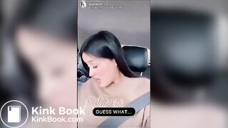 Influencer latina takes a shit outdoor instagram story
