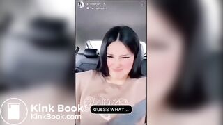 Influencer latina takes a shit outdoor instagram story