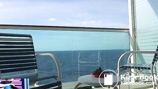 Sexy woman shitting on a cruise ship