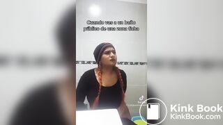 TikTok Latina Girl Wiping Selfie