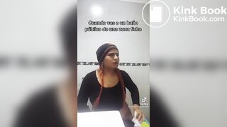 TikTok Latina Girl Wiping Selfie
