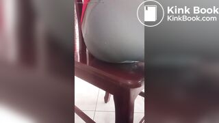 Thai girl sharting poop
