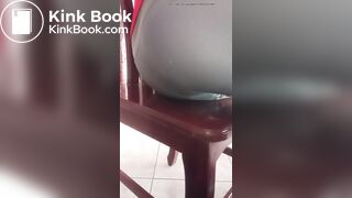 Thai girl sharting poop