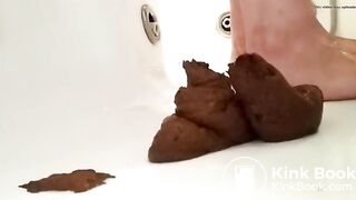 sexy hot shower poop urge