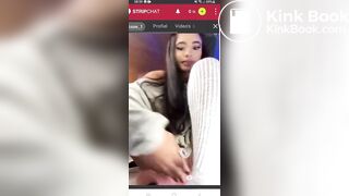 Girl poop in stream