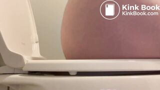 Girl blows up toilet multiple times and farts a lot