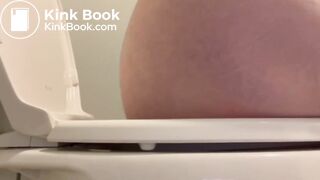 Girl blows up toilet multiple times and farts a lot