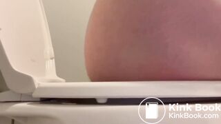 Girl blows up toilet multiple times and farts a lot