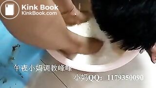 Chinese slut feeds slave #2