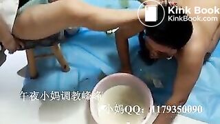 Chinese slut feeds slave #2