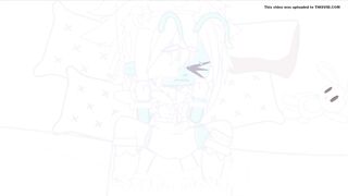 Cyan gets her tummy rubbed till she shits