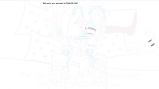 Cyan gets her tummy rubbed till she shits