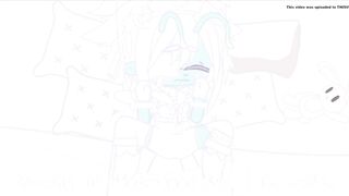 Cyan gets her tummy rubbed till she shits