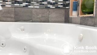 Tight ass teen shitting in bathtub