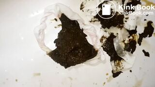 Huge poop in white panties