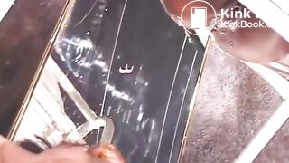 Ebony Mistress shits in white man's mouth.