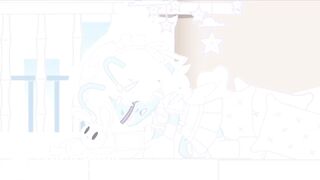 Cyan messes her diaper