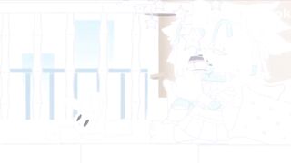 Cyan messes her diaper