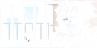 Cyan messes her diaper