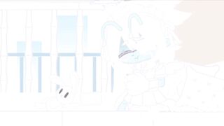 Cyan messes her diaper