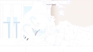 Cyan messes her diaper