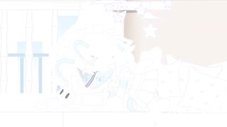 Cyan messes her diaper